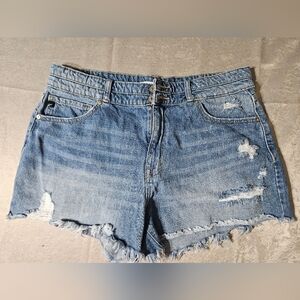 Kancan Distressed Cutoff Denim Jean Shorts Size 15/31